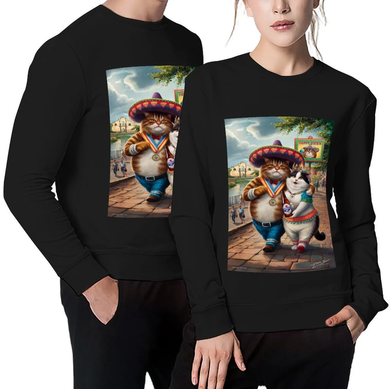 

FiFiesta Felines: A Purr-fect Celebration!esta Felines: A Purrfect Celebration Pullover men's clothing aesthetic sweatshirts