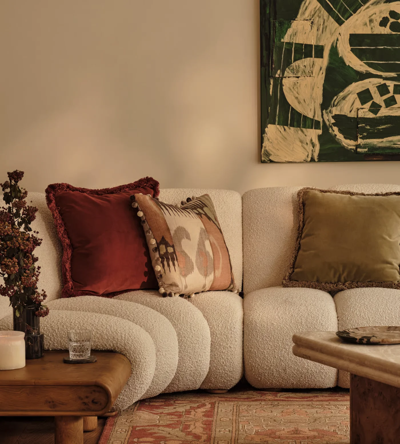 Vintage Living Room Sofa Set Furniture Fringe Pillow Case Sofa Natural Decor Velvet Pillowcase Sofa Cushion