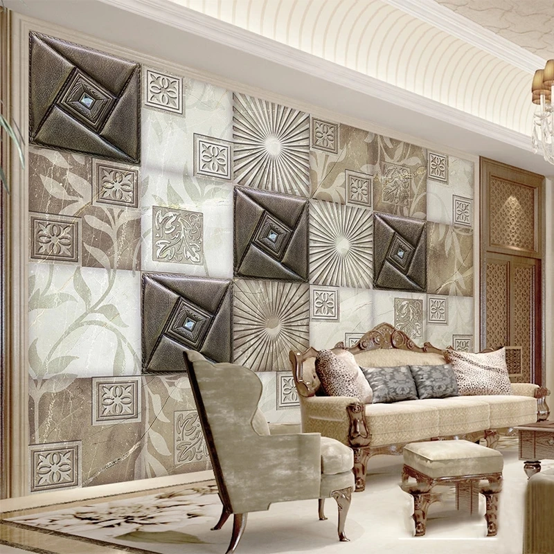 Customized Mural Wallpaper 3D European Luxury Hotel Modern Fashion Living room sofa TV background wall bedroom restaurant study