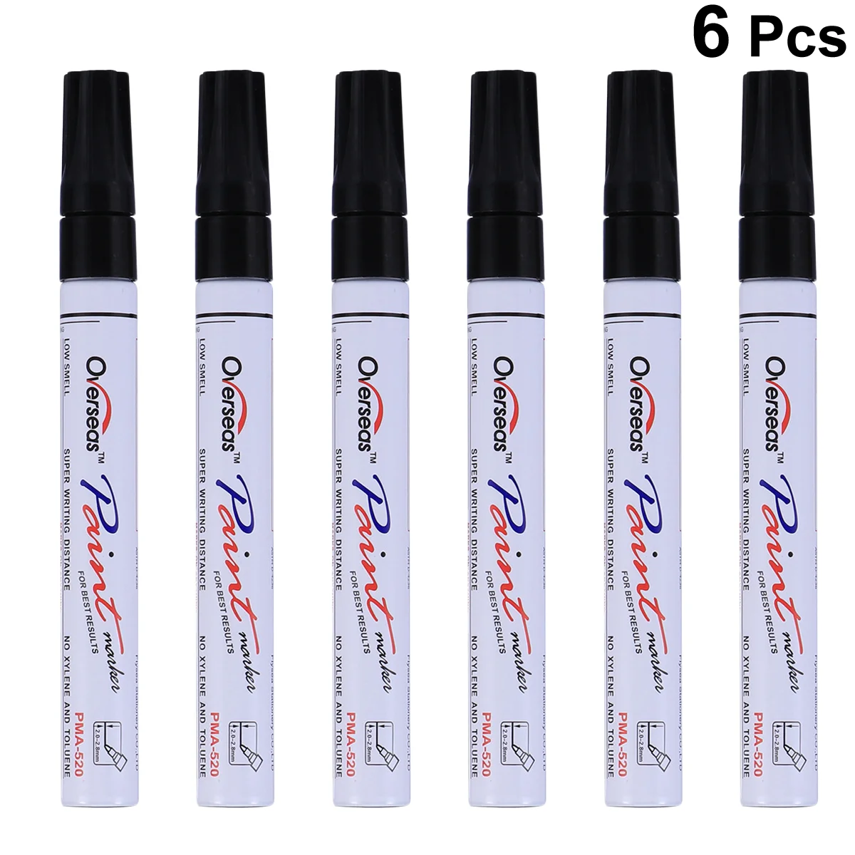 6 PCS Fill Paint Pen Pens Automotive Touch- Up for Cars 6pcs Black Touching Touch-up Marker