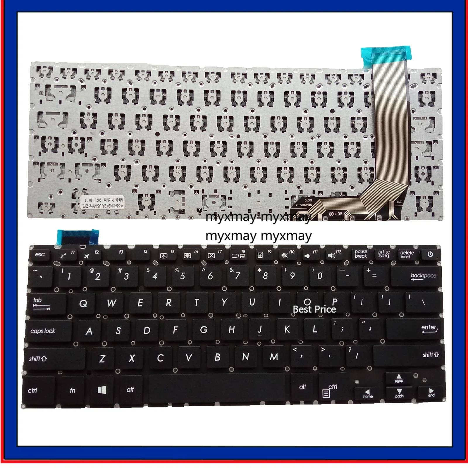 

For ASUS Vivobook X407 X407M X407MA X407U X407UBR X407UA A407 Keyboard Black US