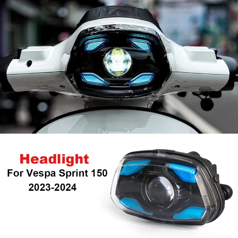 

Motorcycle Accessories LED Headlight For Vespa Sprint 150 Sprint150 SPRINT 2023 2024 2025 Front Light Daytime Running Light Led