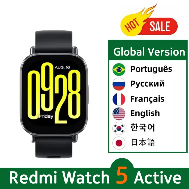Xiaomi Redmi Watch 5 Active Global Version Smartwatch 2'' Display Bluetooth Calling 470mAh Battery 18 Days 140+ Sports Mode 5ATM