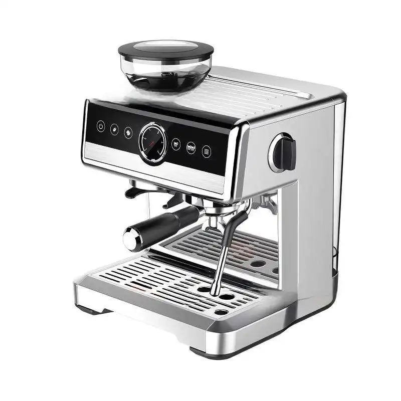 

Высококлассная полуавтоматическая кофемашина для эспрессо - профессиональная, из нержавеющей стали, с сенсорным экраном, электрическая, для дома