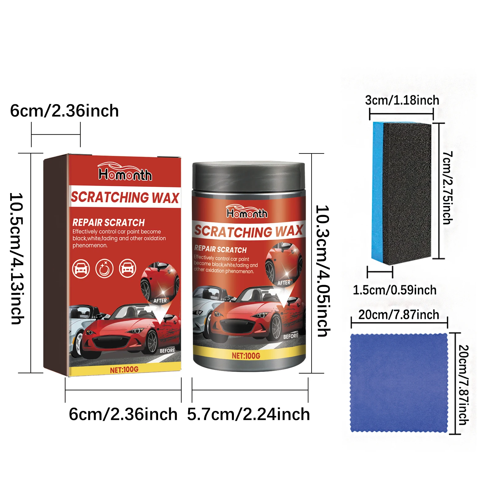 Popular Scratching Wax Repair & Moisturize Car Paint Improve Gloss Sustainable Scratch Remover Effective Car Scratch Removal Kit