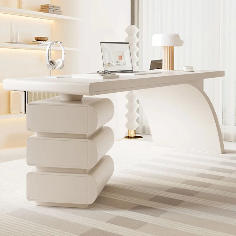 Computer Meeting Desk Table Modern Reception Supplies White Standing Desk Writing Escrivaninha Para Quarto Italian Furniture