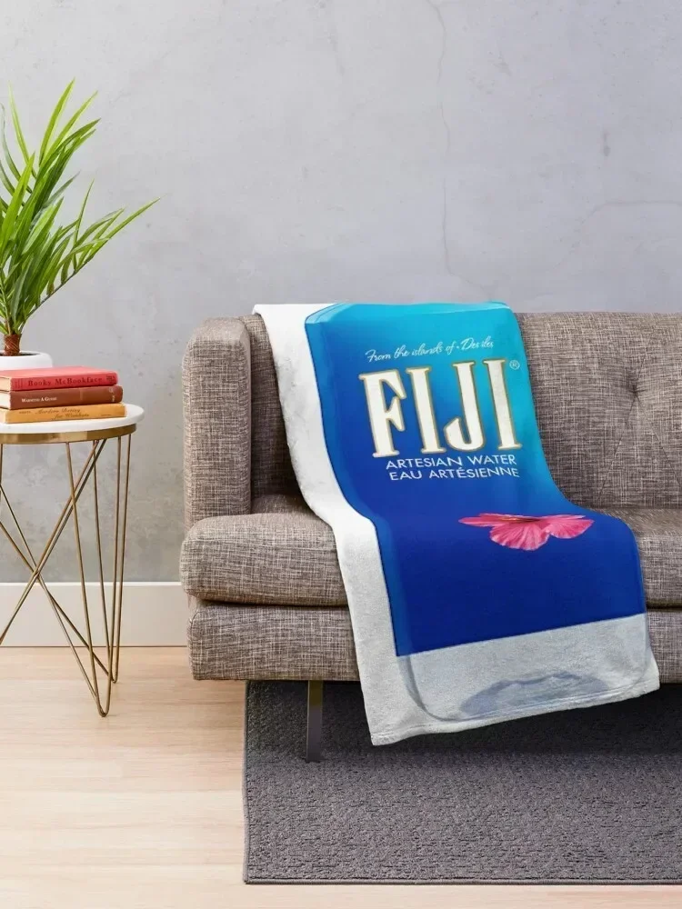 FIJI Water Bottle Throw Blanket Luxury St Tourist Bed covers Moving Blankets