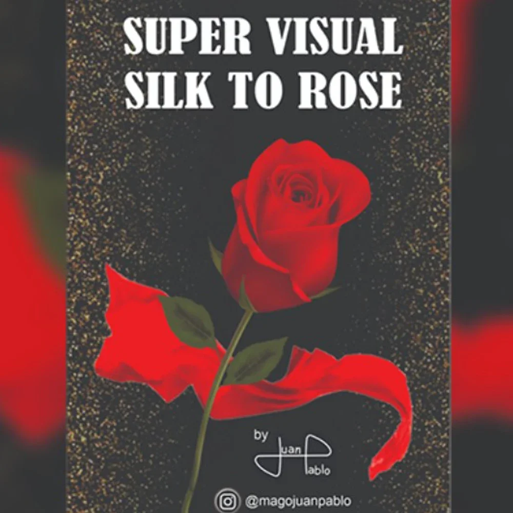 Super Visual Silk To Rose Magic Tricks Silk Vanishes into Rose Silk Changes to Flower Magia Close Up Stage Illusions Gimmicks