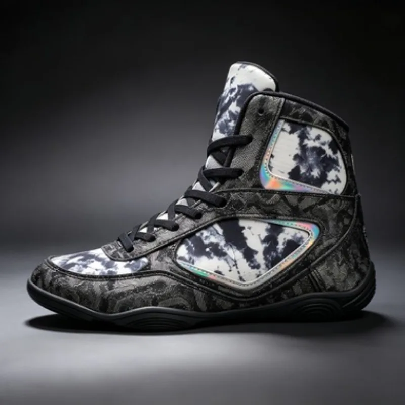 2026 New Trend Wrestling Boots Men Anti-Slip Boxing Sneakers Men Unisex Fighting Shoes for Men Mid-Top Gym Training Shoe For Man