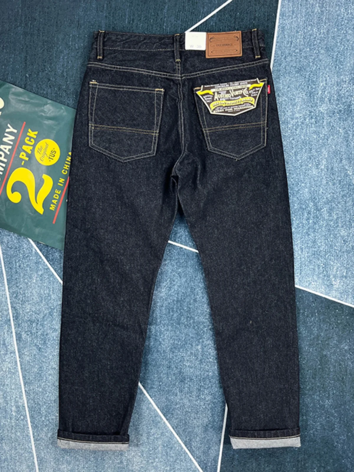 2024 Autumn and Winter American Retro Primary Color Black Denim Jeans Men's 86.4% Cotton Washed Old Heavyweight Straight Pants