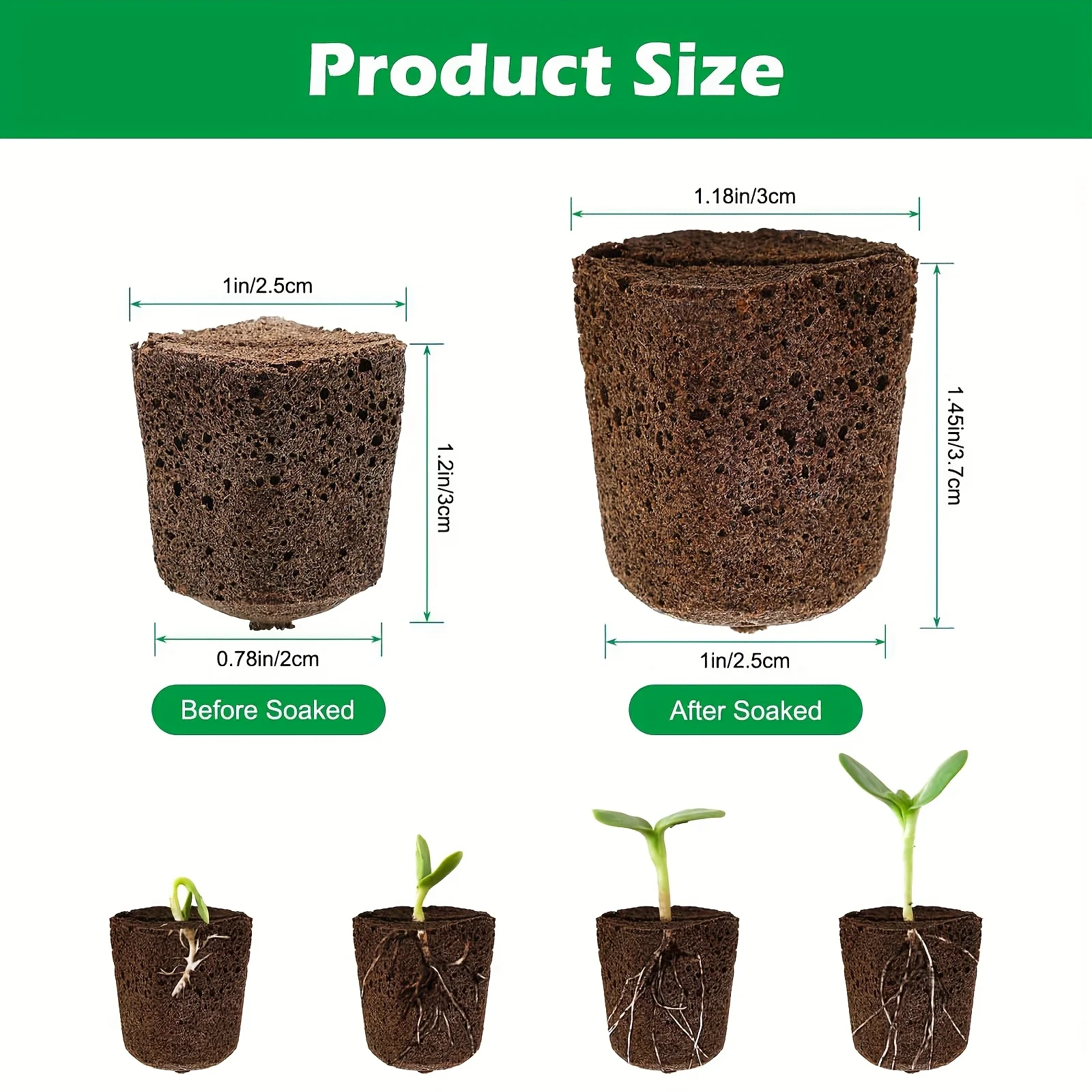 20pcs Growth And Germination Sponge kit, Suitable For Hydroponic Growth System Organic Root plugs, Hydroponic Seed sponge, Plant