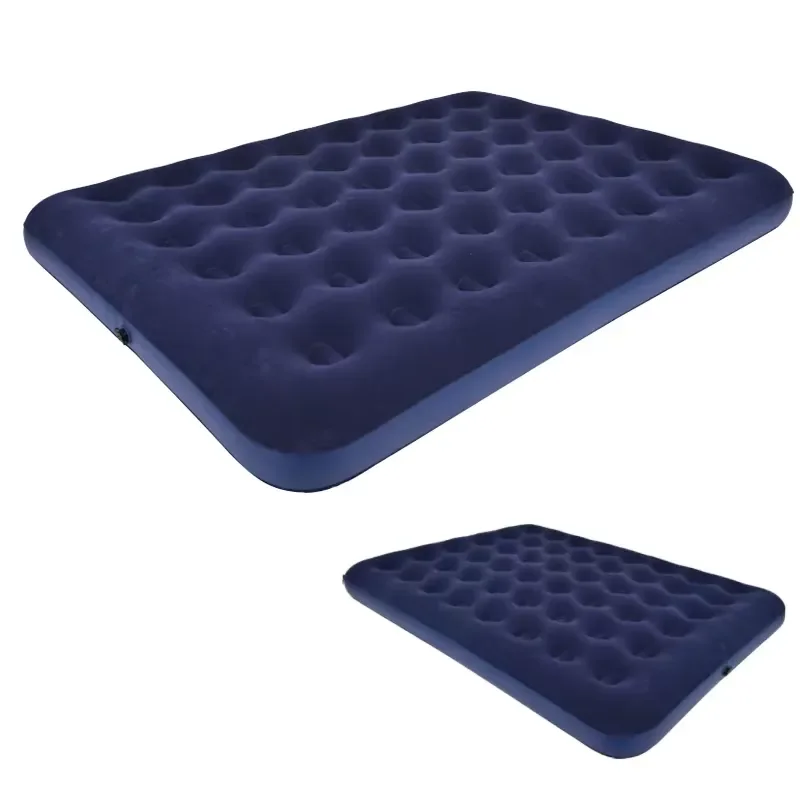 Recommended Products 40 Holes Blue Portable Foldable Inflatable Mattress Bed with Blow Pump Plush Surface for Home Furniture