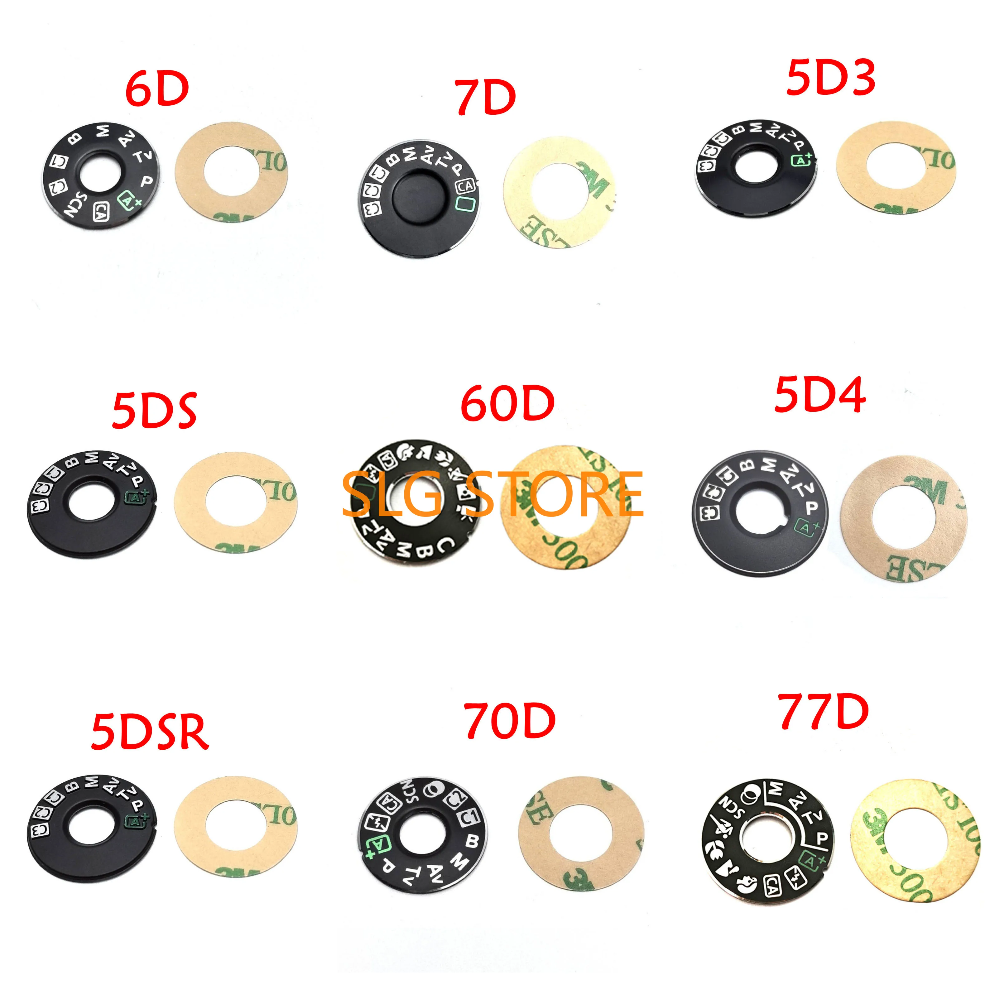 새로운 모드 다이얼 플레이트 인터페이스 캡 Canon EOS 5D2 7D 5D3 5D4 6D 6D2 7D2 5DS 5DSR 60D 70D 80D 90D 600D 77D 800D 수리 부품
