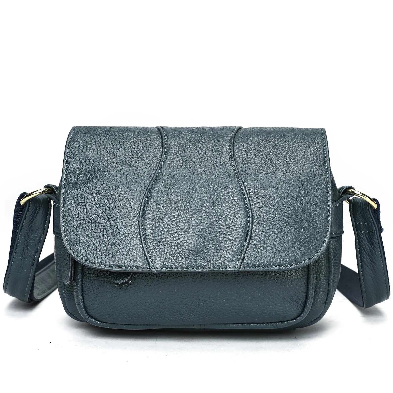 

New Large Capacity New Generation Women's Baotou Layered Leather Fashion Single Shoulder Crossbody Bag Retro Small Square Bag