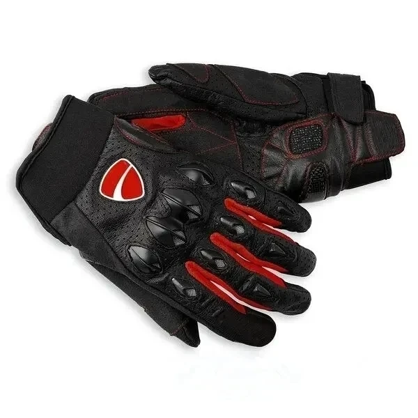 Motorcycle Leather Gloves For Ducati Moto Guantes Motorbike Locomotive Luvas Scooter Enduro Glove ATV UTV Motorcyclist For Men