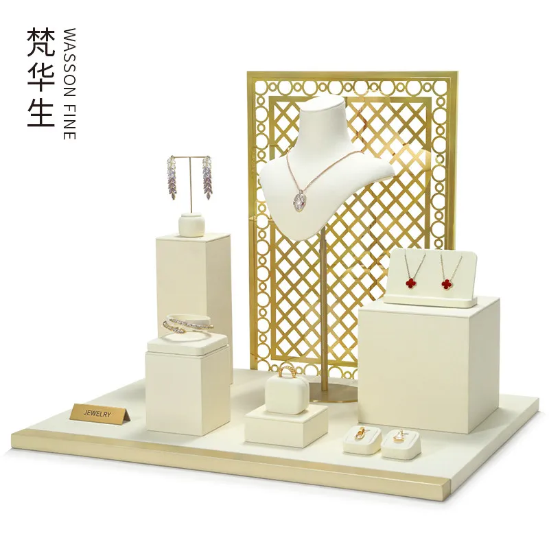 Luxury Jewelry Display Stand for Ring Necklace Earring Window Showcase