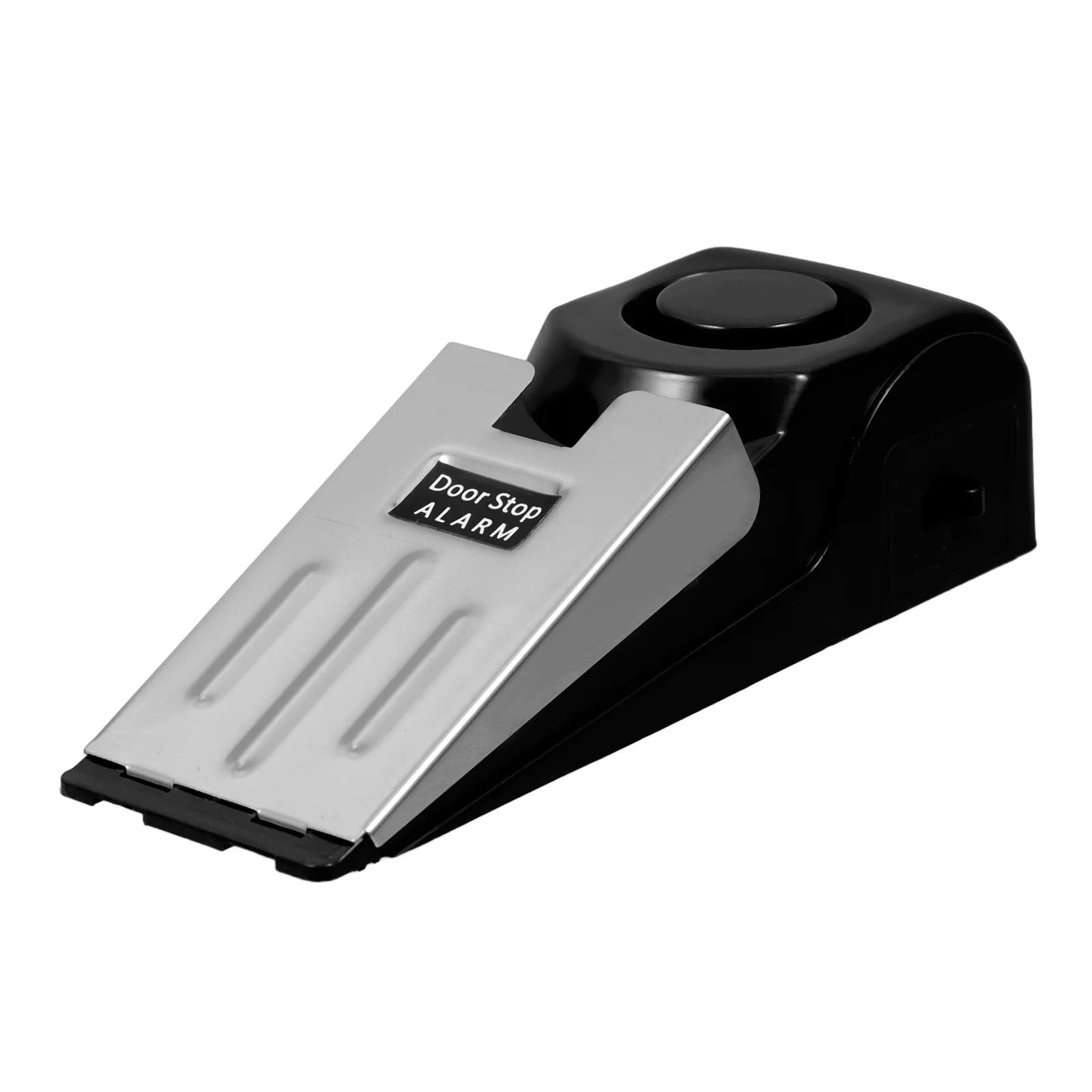 Alarm do drzwi 120dB, czarny, mocny stoper do drzwi, akcesorium do zabezpieczenia domu, głośny alarm wyzwalany otwarciem drzwi, do biura i podróży.