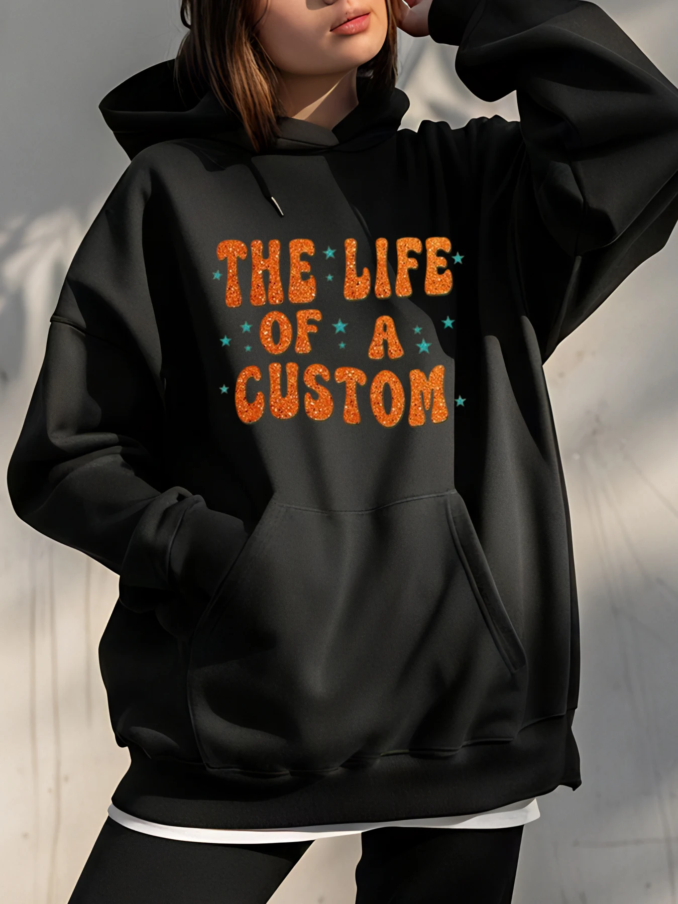 Custom Hoodie The Life of a Custom Print Pullover Sweatshirt Unisex Casual Streetwear Fashion Youth Trendy Wear