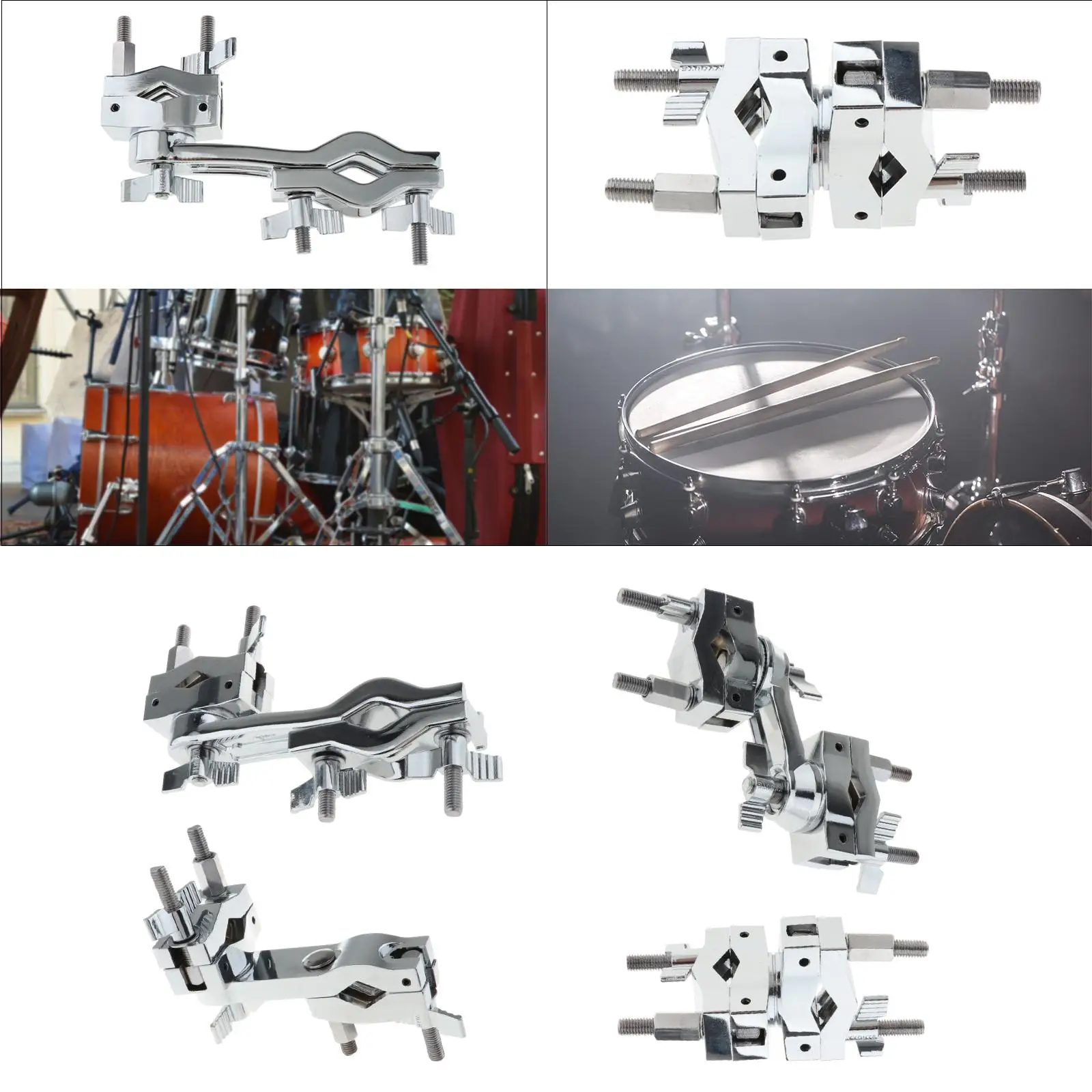 

Drum Connecting Bracket Professional Percussion Stand Attachment Multiuse Sturdy Practical Drum Extension Clamp Drum Rack Clamp