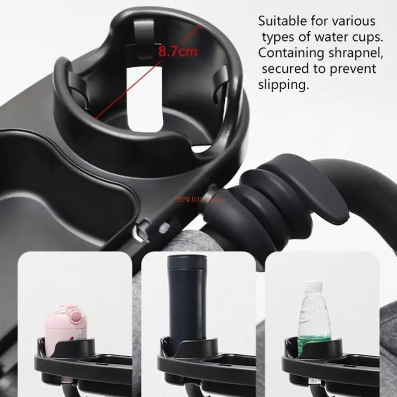 

U50F Strollers Tray with Lid Multifunctional Organiser with Removable Phone Slot