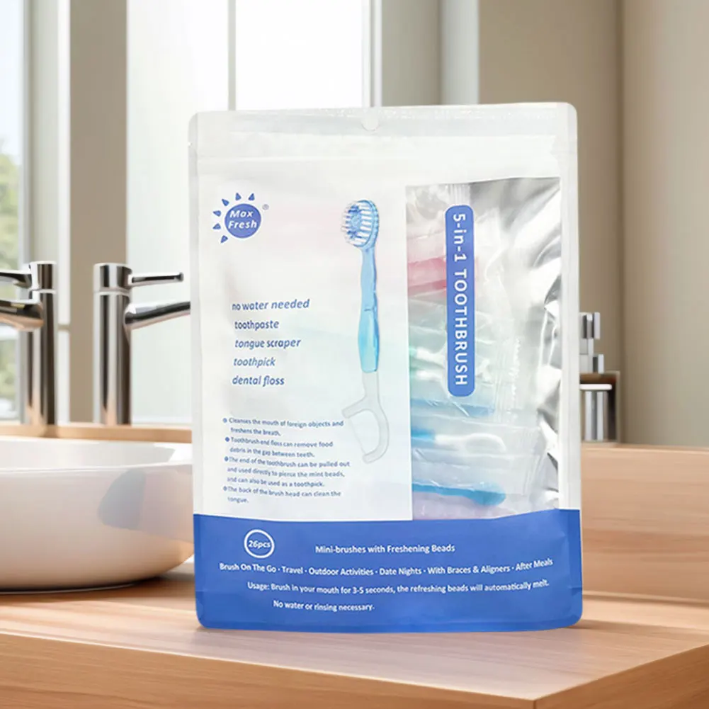 معجون أسنان صغير 5 في 1 وخيط الكل في واحد للعناية بالفم أثناء التنقل #3