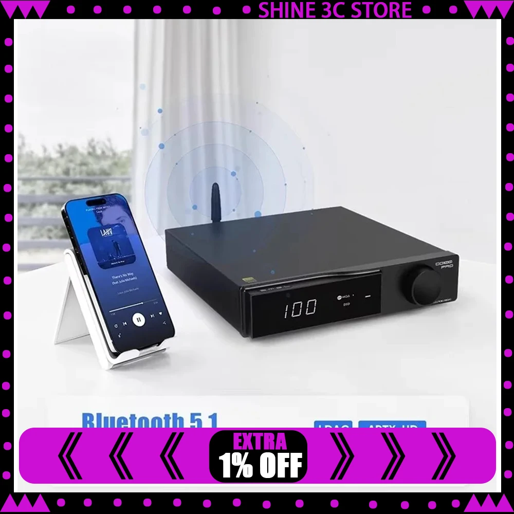 SMSL DO100PRO Wireless Bluetooth Audio Decoder ES9039Q2M Two Chips Decoder XMOS RCA Single ended Output XLR Balanced Output Gift