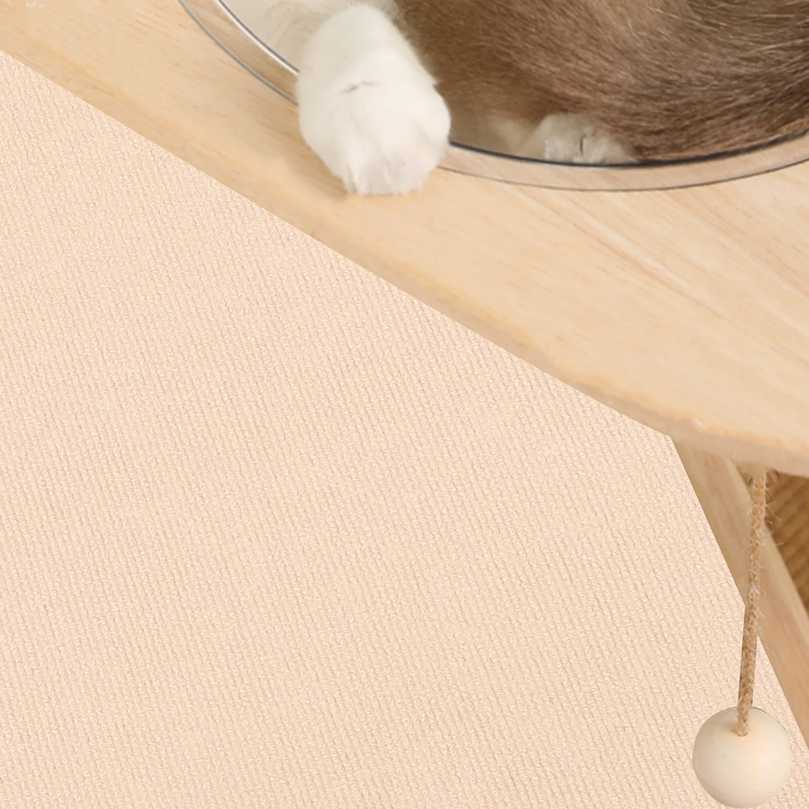 

Self-adhesive Carpet Pad Cat Scratching Rug Material Scratcher Mats Climbing Wall Polyester Post