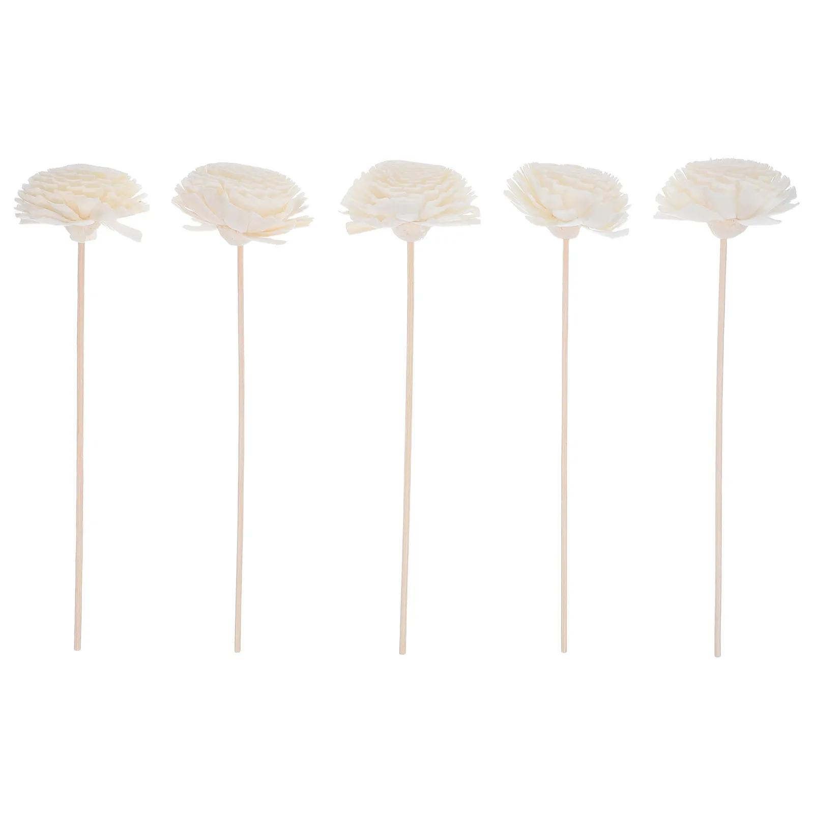 5Pcs Chrysanthemum Artificial Flowers with Rattan Diffuser Sticks Enhanced Aroma Diffusion for Living Room Kitchen Bedroom