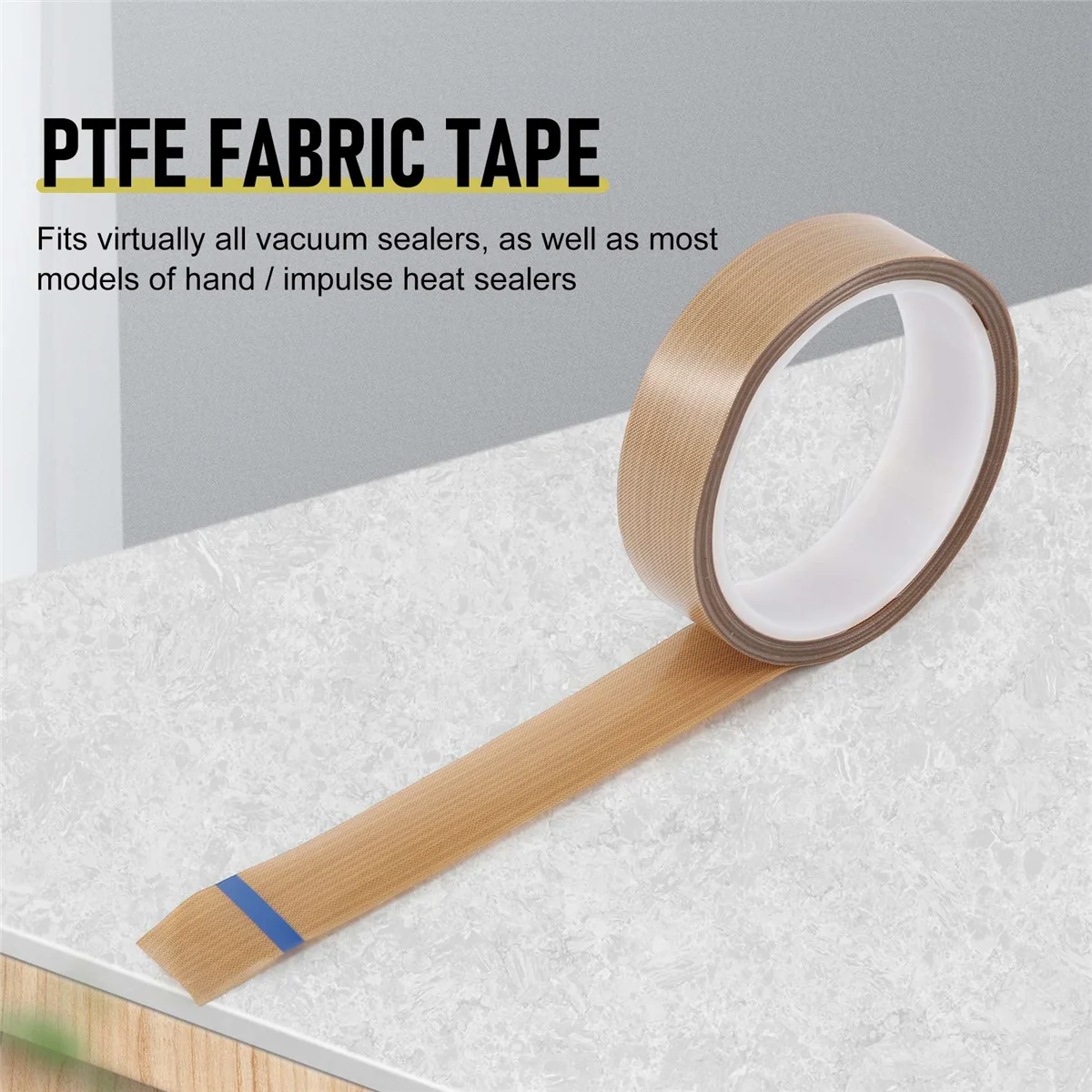 PTFE Tape/PTFE Tape for Vacuum Sealer Machine,Hand and Impulse Sealers (1 Inch x 33 Feet)