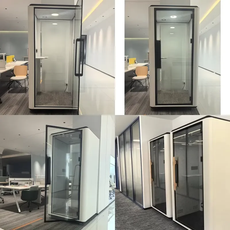 High Quality Modern Aluminum Removable Single Soundproof Office Cabin Booth for Living Room Mall Hotel
