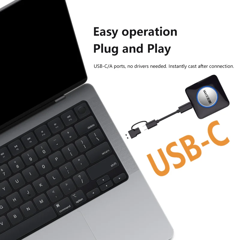 4K Wireless Presentation System for BYOD Screen Sharing Multi-Device Collaboration and Seamless Display for Office and Classroom