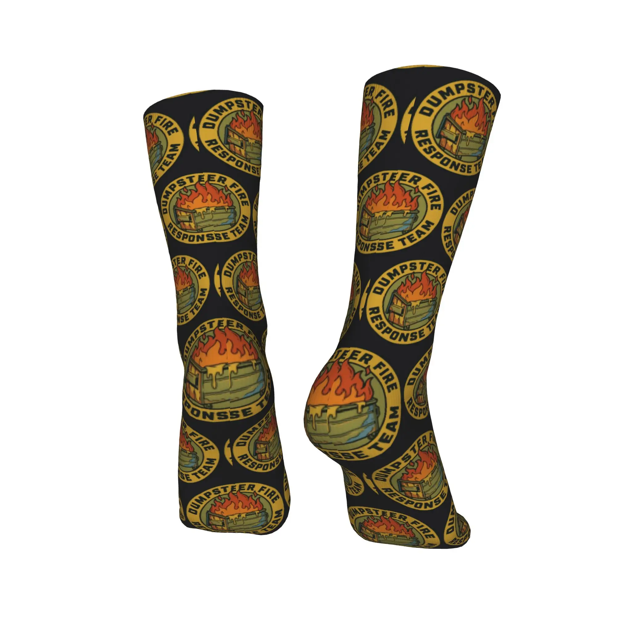Dumpster Fire Response Team Stockings  Design Leisure Socks Winter Non Slip Socks Women Men Climbing Breathable Socks