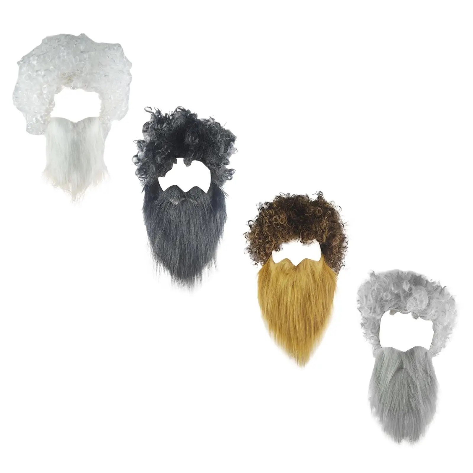 Hair and Beard Set Costume Accessories False Beards for Stage Performance