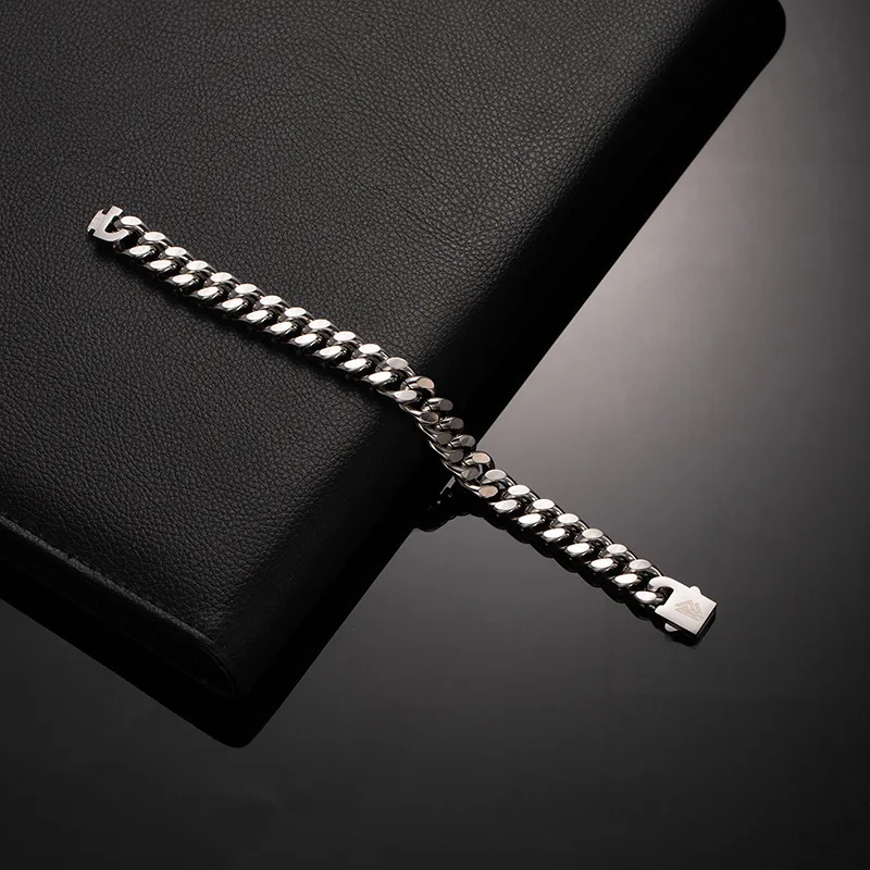cuban chain bracelet Encrypted Cuban Chain Rap Hip Hop Men Women Bracelet Necklace Accessories