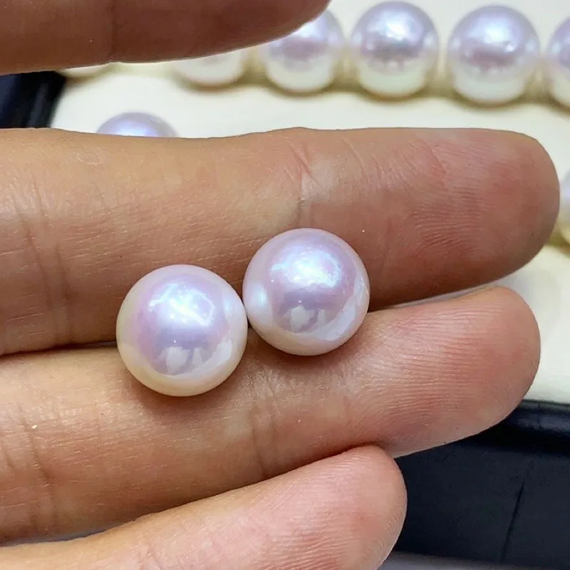 Edison Natural Freshwater Pearl 4A Almost Perfect Round Bright Aurora Pearls for Make Pendant Ring Wholesale Jewelry Beads