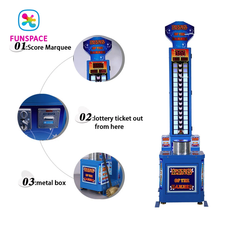 Wholesales Price Indoor Amusement Coin Operated Game Room Arcade Punching Hit Hammer Boxing Machine
