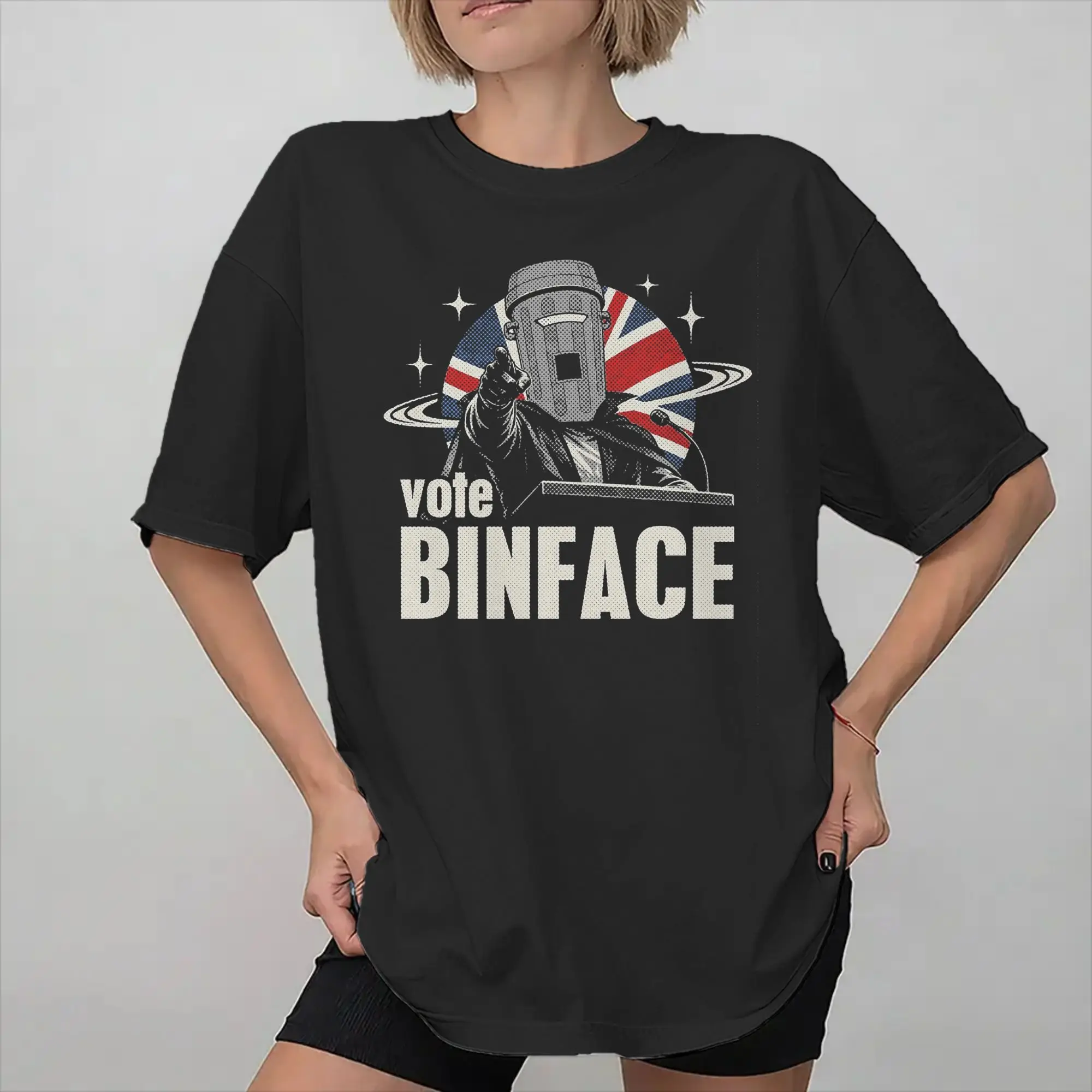 Printed Vote Count Binface For Prime Minister  T Shirt for Men Women  100% Cotton T-shirts Short Sleeve Clothing