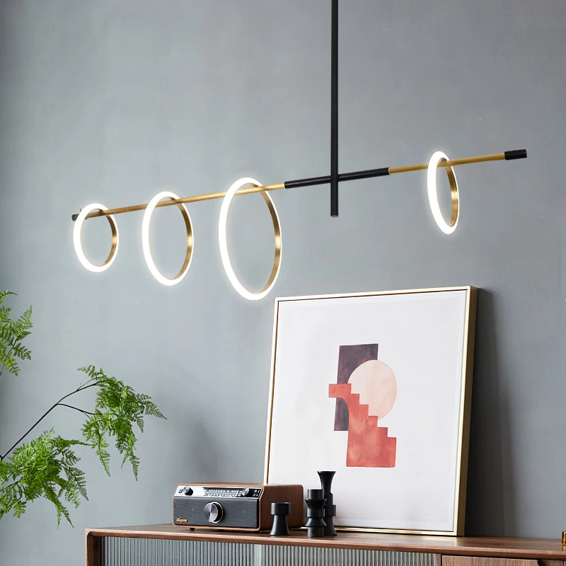

Minimalist Art Deco Megnetic LED Dimmable Hanging Lamps Lustre Chandelier Lighting,Suspension Luminaire For Dining room Foyer