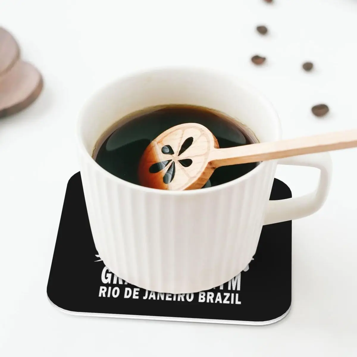 Brazilian Jiu-Jitsu Coasters Kitchen Placemats Waterproof Insulation Cup Coffee Mats For Decor Home Tableware Pads Set of 4