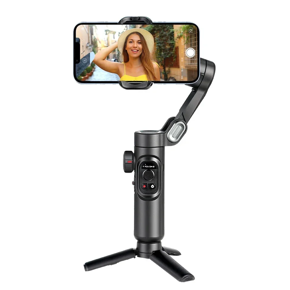 New!!! A+ 3-Axis Handheld Gimbal Stabilizer for Smartphone with Fill Light for iPhone Android Face Tracking Tiktok Vlog Smart XE