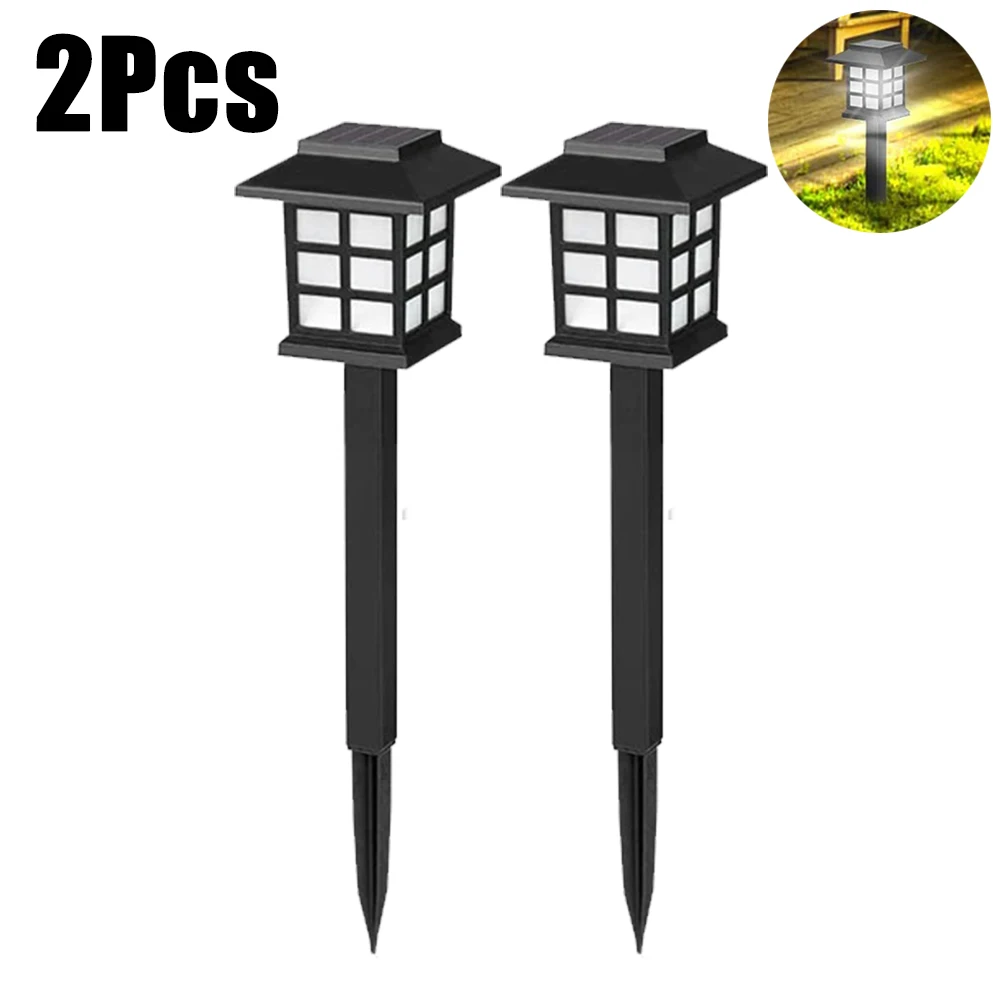 ZHIYU Solar LED Pathway Light Black 6