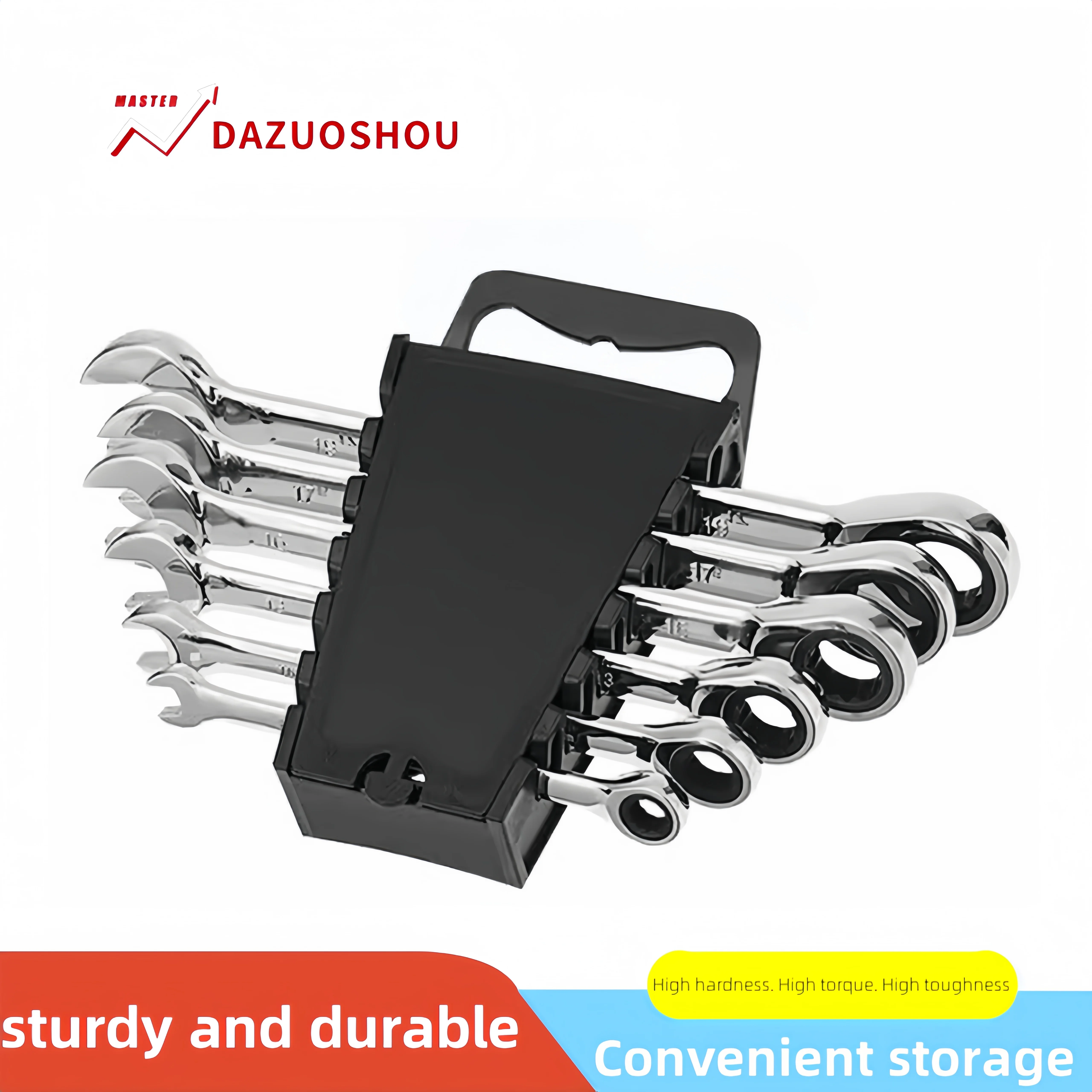 Ratchet Plastic Frame Wrench Set Quick Hydraulic Ratchet Box Set Flexible Double End Repair Tool Set