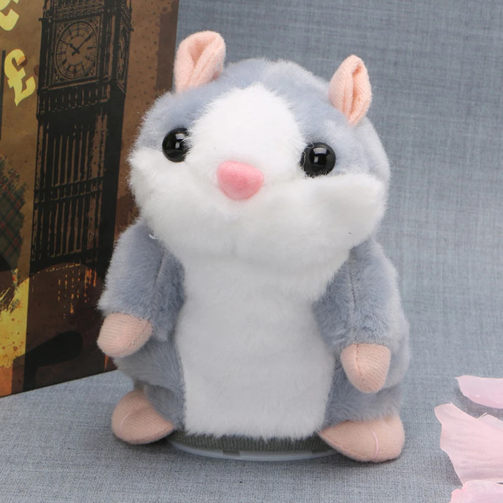 Creative Talking Hamster Talking Nod Hamster Mouse Record Chat Kids Plush Toy Electric Speak Sound Record Repeat Stuffed Hamster