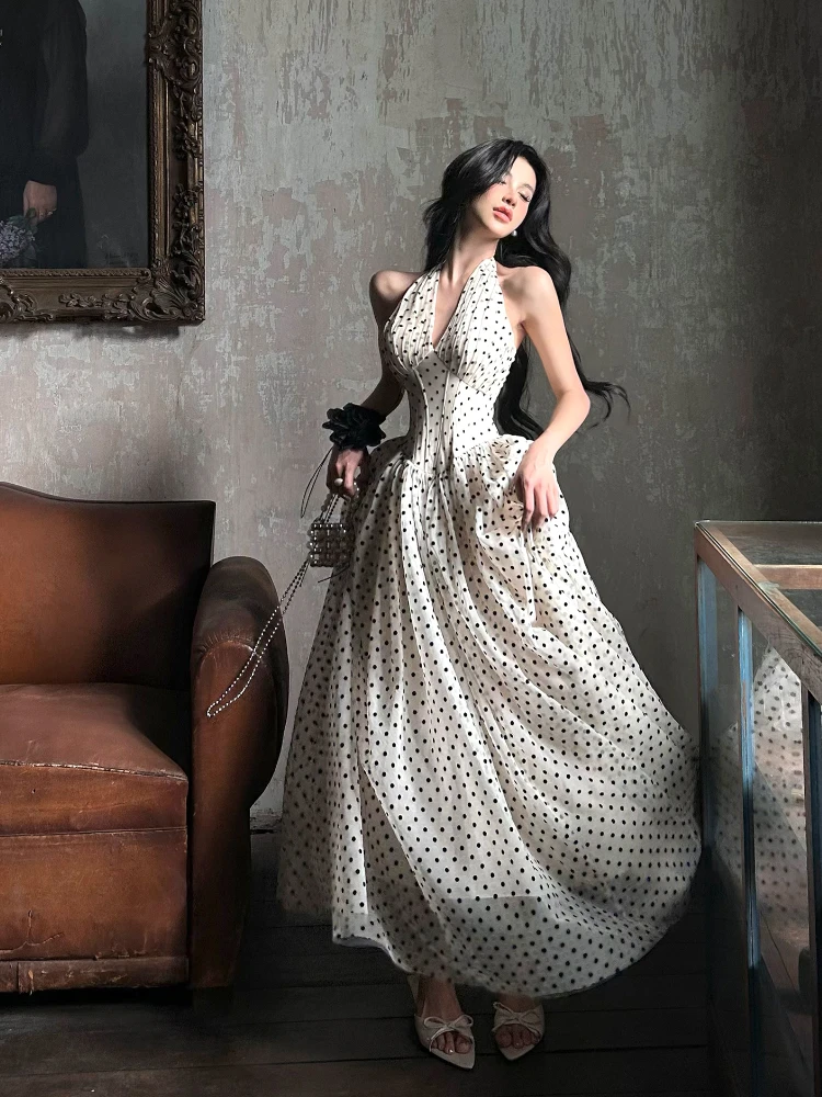 Evening Party Vestidos Female One Piece Dress French Fashion Vintage Printed Fairy Ruffles Midi Dresses Women Autumn New A-Line