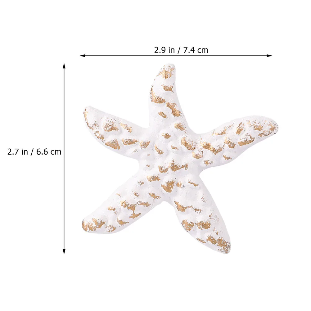 

2pcs Sea Star Knobs Vintage Iron Drawer Pulls Cabinet Door Handles Retro Ocean Theme Wardrobe Pulls Single Hole Knobs Durable