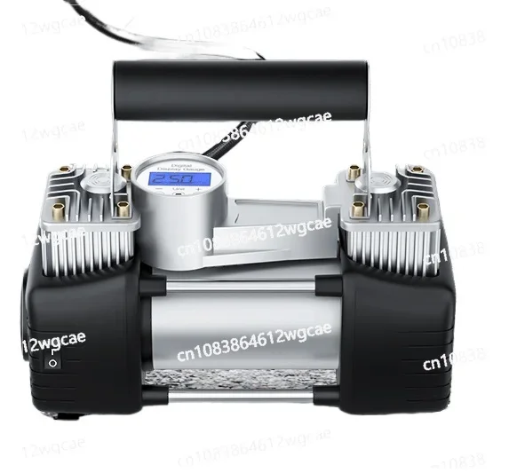 Inflation pump, air pump for small cars, portable cars, tires, high-power electric dual cylinder high-pressure vehicles