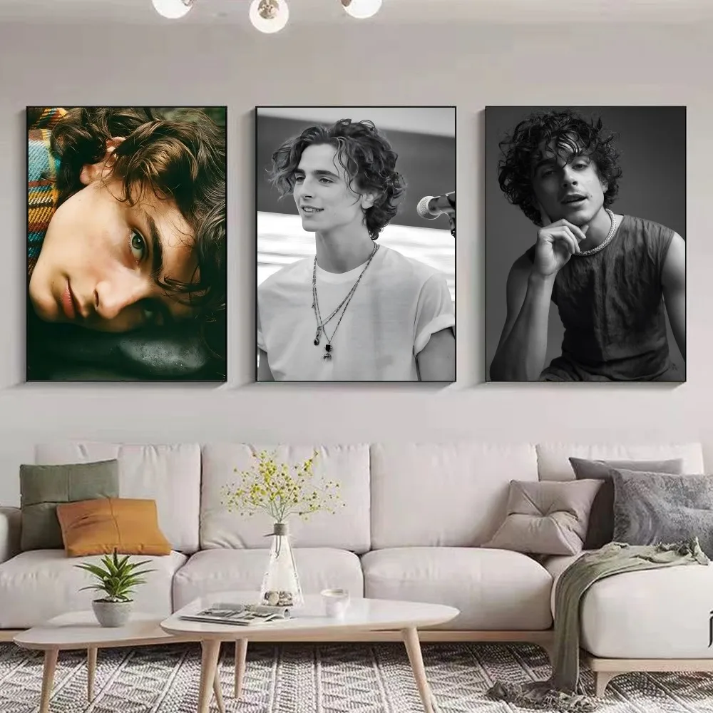 

T--Timothee C-Chalamet Poster DIY Poster Kraft Paper Vintage Poster Wall Art Painting Study Stickers Big Szie Wall Painting