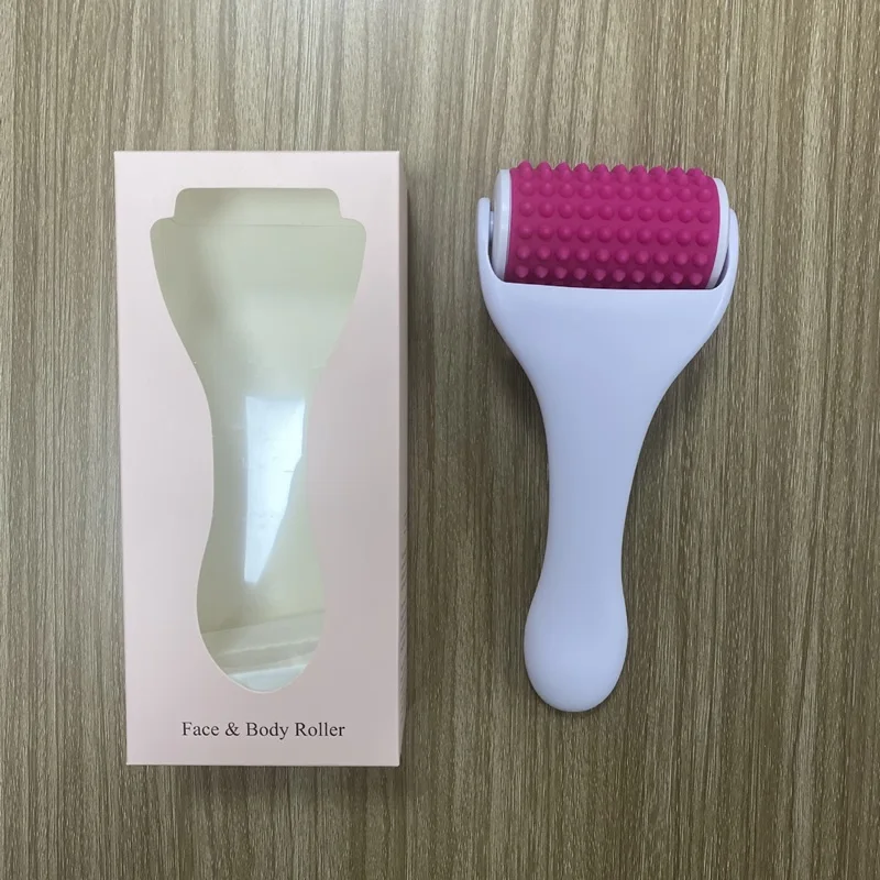 Big 19CM Massage Roller for Face Body Relieve Puffiness Skin Neck Body Muscle Silicone Head Massager Skin Care Tool in Box