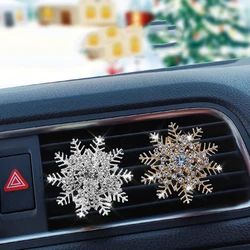 Water drill Snowflake car Air conditioning outlet perfume clip car perfume interior accessories Christmas fragrance decorations