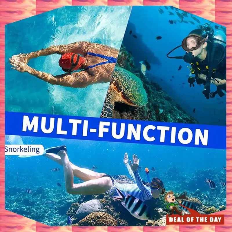 24-Hour Delivery HD Field Of Vision Diving Goggles Waterproof Anti-Fog Explosion-Proof Silicone Goggles Retro Free Diving Masks